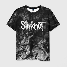 Мужская футболка 3D с принтом Slipknot black graphite в Новосибирске, 100% полиэфир | прямой крой, круглый вырез горловины, длина до линии бедер | 