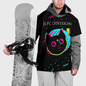 Накидка на куртку 3D с принтом Joy Division   rock star cat в Тюмени, 100% полиэстер |  | Тематика изображения на принте: 
