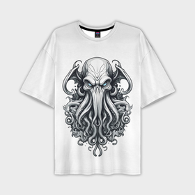 Мужская футболка oversize 3D с принтом Cthulhu monster в Тюмени,  |  | 