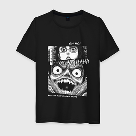 Мужская футболка хлопок с принтом Шинигами бог смерти в стиле манга в Екатеринбурге, 100% хлопок | прямой крой, круглый вырез горловины, длина до линии бедер, слегка спущенное плечо. | 