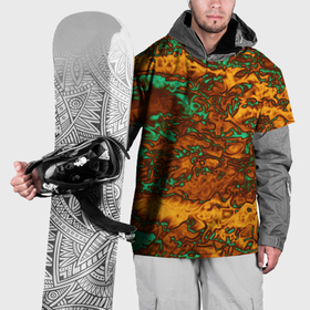 Накидка на куртку 3D с принтом Неон и медь , 100% полиэстер |  | 