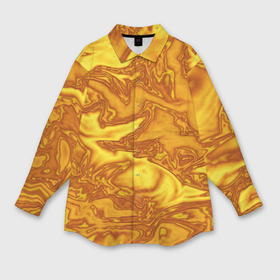 Мужская рубашка oversize 3D с принтом Абстракция жидкое золото в Новосибирске,  |  | Тематика изображения на принте: 