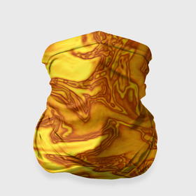 Бандана-труба 3D с принтом Абстракция жидкое золото в Новосибирске, 100% полиэстер, ткань с особыми свойствами — Activecool | плотность 150‒180 г/м2; хорошо тянется, но сохраняет форму | 