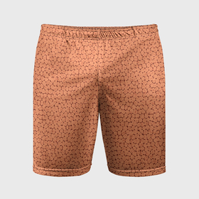Мужские шорты спортивные с принтом Текстура однотонный тёмно персиковый в Белгороде,  |  | Тематика изображения на принте: 