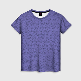 Женская футболка 3D с принтом Текстура однотонный сиреневый в Екатеринбурге, 100% полиэфир ( синтетическое хлопкоподобное полотно) | прямой крой, круглый вырез горловины, длина до линии бедер | 