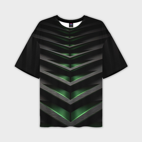Мужская футболка oversize 3D с принтом Зеленые яркие  абстрактные вставки спортивный стиль в Санкт-Петербурге,  |  | 