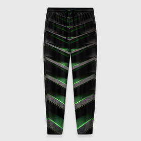 Мужские брюки 3D с принтом Зеленые яркие  абстрактные вставки спортивный стиль в Санкт-Петербурге, 100% полиэстер | манжеты по низу, эластичный пояс регулируется шнурком, по бокам два кармана без застежек, внутренняя часть кармана из мелкой сетки | 