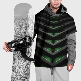 Накидка на куртку 3D с принтом Зеленые яркие  абстрактные вставки спортивный стиль в Санкт-Петербурге, 100% полиэстер |  | 