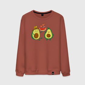 Мужской свитшот хлопок с принтом Парочка авокадо в Тюмени, 100% хлопок |  | Тематика изображения на принте: 