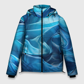 Мужская зимняя куртка 3D с принтом Синие волны из материи абстракция в Новосибирске, верх — 100% полиэстер; подкладка — 100% полиэстер; утеплитель — 100% полиэстер | длина ниже бедра, свободный силуэт Оверсайз. Есть воротник-стойка, отстегивающийся капюшон и ветрозащитная планка. 

Боковые карманы с листочкой на кнопках и внутренний карман на молнии. | 