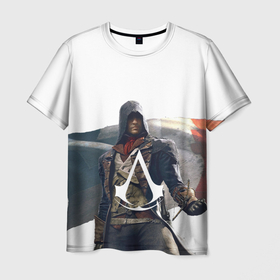 Мужская футболка 3D с принтом Французская революция Assassins в Петрозаводске, 100% полиэфир | прямой крой, круглый вырез горловины, длина до линии бедер | 