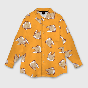 Мужская рубашка oversize 3D с принтом Тибетская  лиса пофигистка в Белгороде,  |  | 