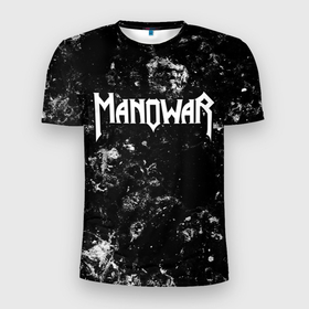 Мужская футболка 3D Slim с принтом Manowar black ice в Санкт-Петербурге, 100% полиэстер с улучшенными характеристиками | приталенный силуэт, круглая горловина, широкие плечи, сужается к линии бедра | Тематика изображения на принте: 