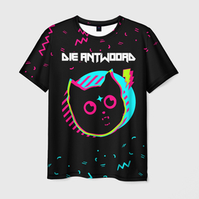 Мужская футболка 3D с принтом Die Antwoord   rock star cat в Кировске, 100% полиэфир | прямой крой, круглый вырез горловины, длина до линии бедер | Тематика изображения на принте: 