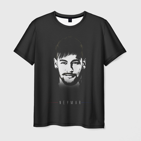 Мужская футболка 3D с принтом Neymar da Silva Santos Junior в Екатеринбурге, 100% полиэфир | прямой крой, круглый вырез горловины, длина до линии бедер | 