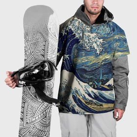 Накидка на куртку 3D с принтом Большая волна в Канагаве   Ван Гог в Белгороде, 100% полиэстер |  | Тематика изображения на принте: 