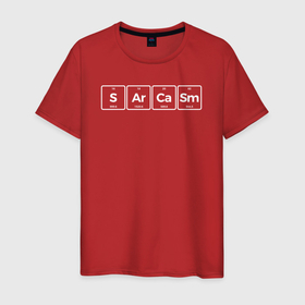 Мужская футболка хлопок с принтом Сарказм   таблица Менделеева в Курске, 100% хлопок | прямой крой, круглый вырез горловины, длина до линии бедер, слегка спущенное плечо. | 