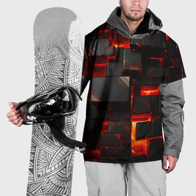Накидка на куртку 3D с принтом Неоновые квадратики в Петрозаводске, 100% полиэстер |  | 