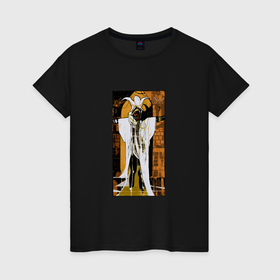 Женская футболка хлопок с принтом Верховная жрица Таро cyberpunk 2077 в Петрозаводске, 100% хлопок | прямой крой, круглый вырез горловины, длина до линии бедер, слегка спущенное плечо | 