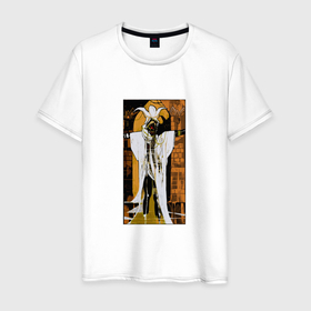 Мужская футболка хлопок с принтом Верховная жрица Таро cyberpunk 2077 в Кировске, 100% хлопок | прямой крой, круглый вырез горловины, длина до линии бедер, слегка спущенное плечо. | 
