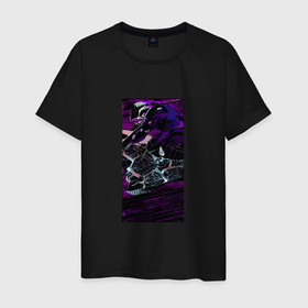 Мужская футболка хлопок с принтом Колесница Таро cyberpunk 2077 в Курске, 100% хлопок | прямой крой, круглый вырез горловины, длина до линии бедер, слегка спущенное плечо. | 