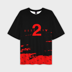 Мужская футболка oversize 3D с принтом Destiny 2 краски надписи в Екатеринбурге,  |  | 
