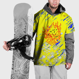 Накидка на куртку 3D с принтом Cyberpunk logo winter в Санкт-Петербурге, 100% полиэстер |  | 