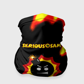 Бандана-труба 3D с принтом Serious Sam лого краски с огнём в Екатеринбурге, 100% полиэстер, ткань с особыми свойствами — Activecool | плотность 150‒180 г/м2; хорошо тянется, но сохраняет форму | 