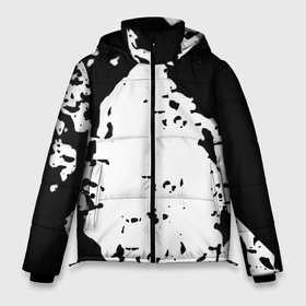 Мужская зимняя куртка 3D с принтом Чёрно белые краски в Курске, верх — 100% полиэстер; подкладка — 100% полиэстер; утеплитель — 100% полиэстер | длина ниже бедра, свободный силуэт Оверсайз. Есть воротник-стойка, отстегивающийся капюшон и ветрозащитная планка. 

Боковые карманы с листочкой на кнопках и внутренний карман на молнии. | 