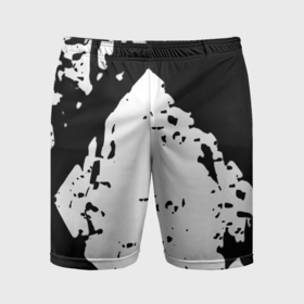 Мужские шорты спортивные с принтом Чёрно белые краски в Курске,  |  | 