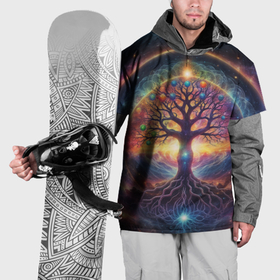Накидка на куртку 3D с принтом Волшебное дерево абстракция в Курске, 100% полиэстер |  | 