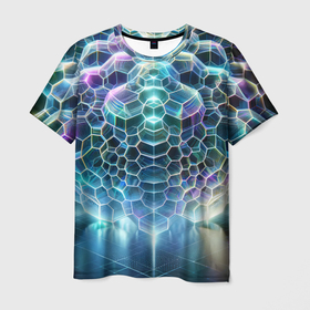 Мужская футболка 3D с принтом Пузыри в Санкт-Петербурге, 100% полиэфир | прямой крой, круглый вырез горловины, длина до линии бедер | Тематика изображения на принте: 