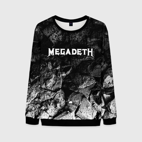 Мужской свитшот 3D с принтом Megadeth black graphite в Белгороде, 100% полиэстер с мягким внутренним слоем | круглый вырез горловины, мягкая резинка на манжетах и поясе, свободная посадка по фигуре | 