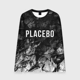 Мужской лонгслив 3D с принтом Placebo black graphite в Екатеринбурге, 100% полиэстер | длинные рукава, круглый вырез горловины, полуприлегающий силуэт | Тематика изображения на принте: 