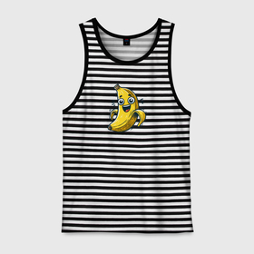 Мужская майка хлопок с принтом Забавный мультяшный банан , 100% хлопок |  | Тематика изображения на принте: 