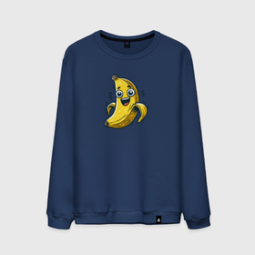 Мужской свитшот хлопок с принтом Забавный мультяшный банан , 100% хлопок |  | Тематика изображения на принте: 