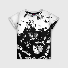 Детская футболка 3D с принтом Аниме логотипы краски в Курске, 100% гипоаллергенный полиэфир | прямой крой, круглый вырез горловины, длина до линии бедер, чуть спущенное плечо, ткань немного тянется | 