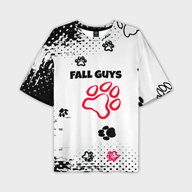 Мужская футболка oversize 3D с принтом Fall Guys kids game pattern в Екатеринбурге,  |  | Тематика изображения на принте: 