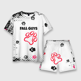 Мужской костюм с шортами 3D с принтом Fall Guys kids game pattern в Екатеринбурге,  |  | Тематика изображения на принте: 