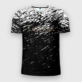 Мужская футболка 3D Slim с принтом Lostark текстура краски в Петрозаводске, 100% полиэстер с улучшенными характеристиками | приталенный силуэт, круглая горловина, широкие плечи, сужается к линии бедра | 