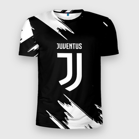 Мужская футболка 3D Slim с принтом Juventus краски текстура в Тюмени, 100% полиэстер с улучшенными характеристиками | приталенный силуэт, круглая горловина, широкие плечи, сужается к линии бедра | 