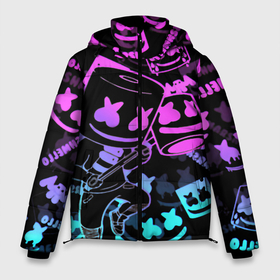 Мужская зимняя куртка 3D с принтом Marshmello neon pattern в Екатеринбурге, верх — 100% полиэстер; подкладка — 100% полиэстер; утеплитель — 100% полиэстер | длина ниже бедра, свободный силуэт Оверсайз. Есть воротник-стойка, отстегивающийся капюшон и ветрозащитная планка. 

Боковые карманы с листочкой на кнопках и внутренний карман на молнии. | Тематика изображения на принте: 