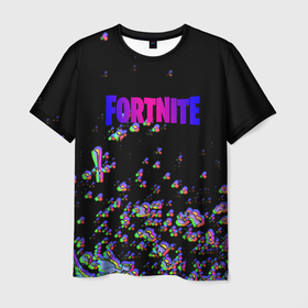Мужская футболка 3D с принтом Fortnite game glitch в Кировске, 100% полиэфир | прямой крой, круглый вырез горловины, длина до линии бедер | 