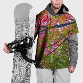 Накидка на куртку 3D с принтом Кленовые ветви с осенней листвой в Курске, 100% полиэстер |  | 