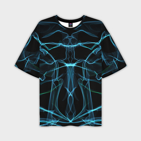 Мужская футболка oversize 3D с принтом Мягкие абстрактные  симметричные линии в Белгороде,  |  | 