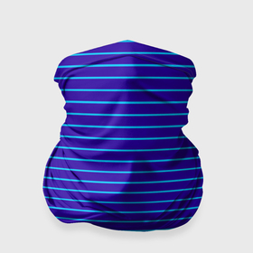 Бандана-труба 3D с принтом Неоновые линии циан на темно синем в Белгороде, 100% полиэстер, ткань с особыми свойствами — Activecool | плотность 150‒180 г/м2; хорошо тянется, но сохраняет форму | 