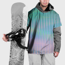 Накидка на куртку 3D с принтом Голографический эффект светлых тонов полос в Санкт-Петербурге, 100% полиэстер |  | Тематика изображения на принте: 