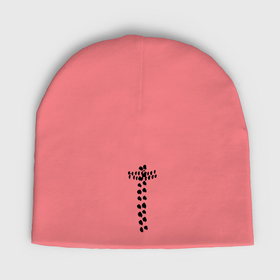 Мужская шапка демисезонная с принтом Крест леопардовый пятнистый в Кировске,  |  | Тематика изображения на принте: 