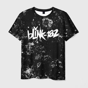 Мужская футболка 3D с принтом Blink 182 black ice в Кировске, 100% полиэфир | прямой крой, круглый вырез горловины, длина до линии бедер | 
