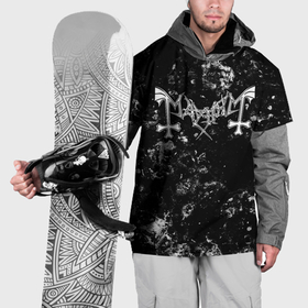 Накидка на куртку 3D с принтом Mayhem black ice в Петрозаводске, 100% полиэстер |  | 